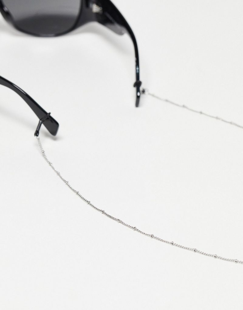 ASOS DESIGN sunglasses chain with dot dash design in silver tone  ASOS DESIGN