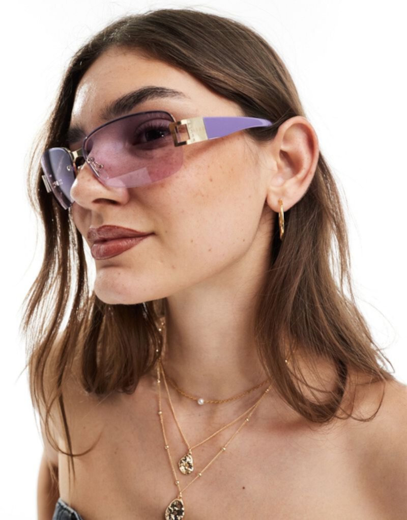 AIRE phoenix rectangle sunglasses in lilac Aire