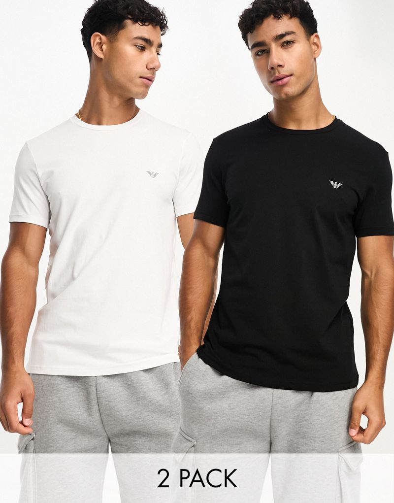 Набор из двух черно-белых футболок Emporio Armani Bodywear Emporio Armani