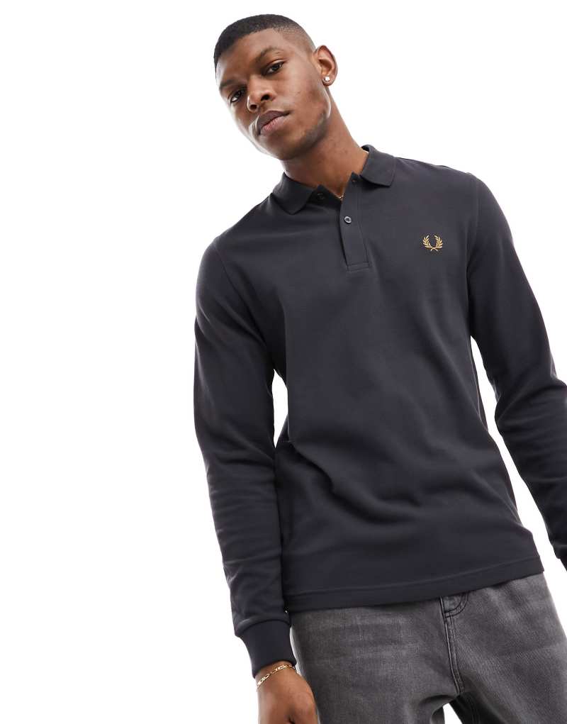 Поло Fred Perry с длинными рукавами и вышивкой логотипа Fred Perry