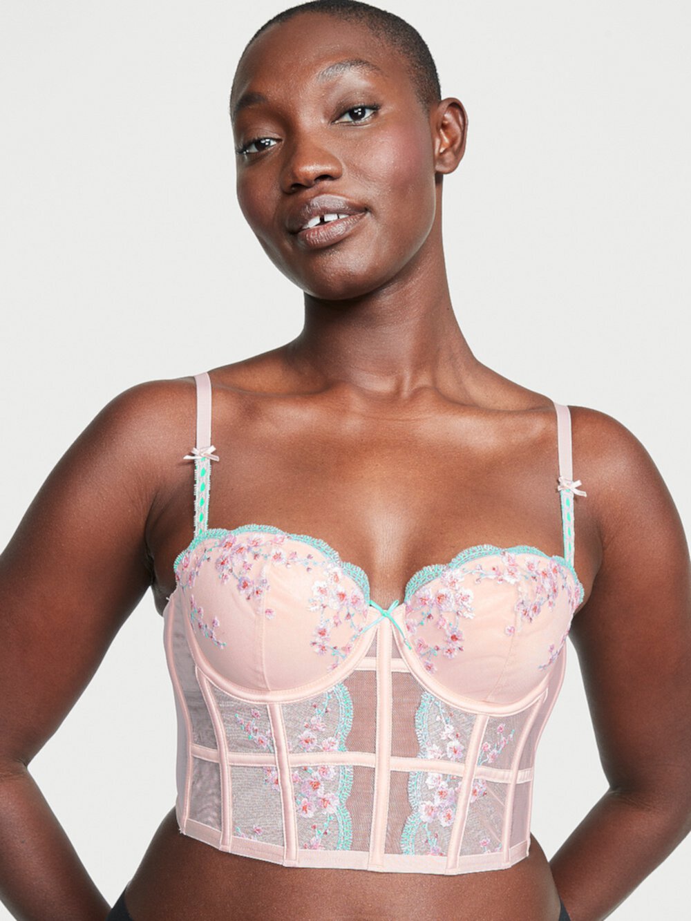 Cherry Blossom Embroidery Corset Top Dream Angels