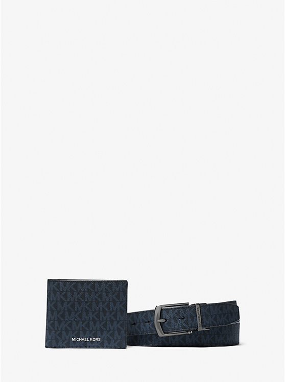 Подарочный набор из бумажника и пояса с фирменным логотипом Michael Kors