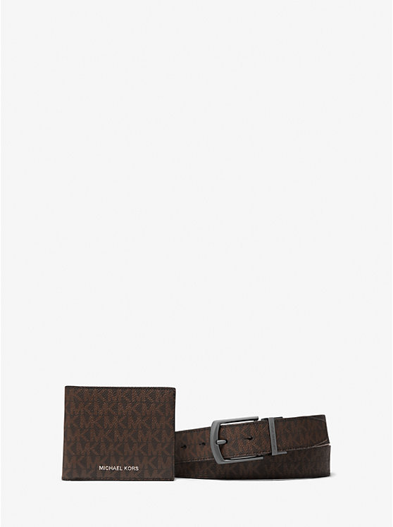 Подарочный набор из бумажника и пояса с фирменным логотипом Michael Kors