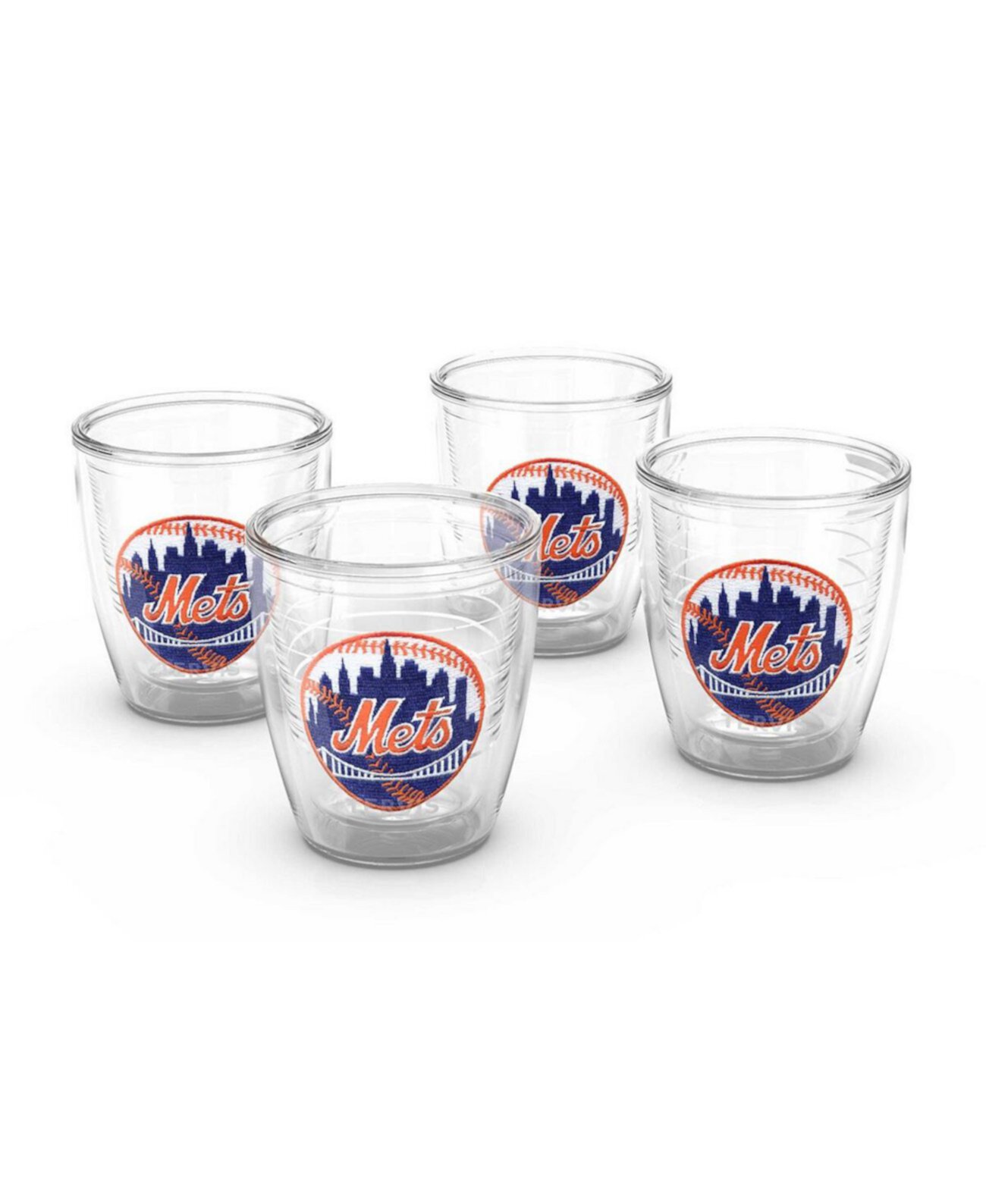 Набор из четырех стаканов с эмблемой New York Mets емкостью 12 унций Tervis