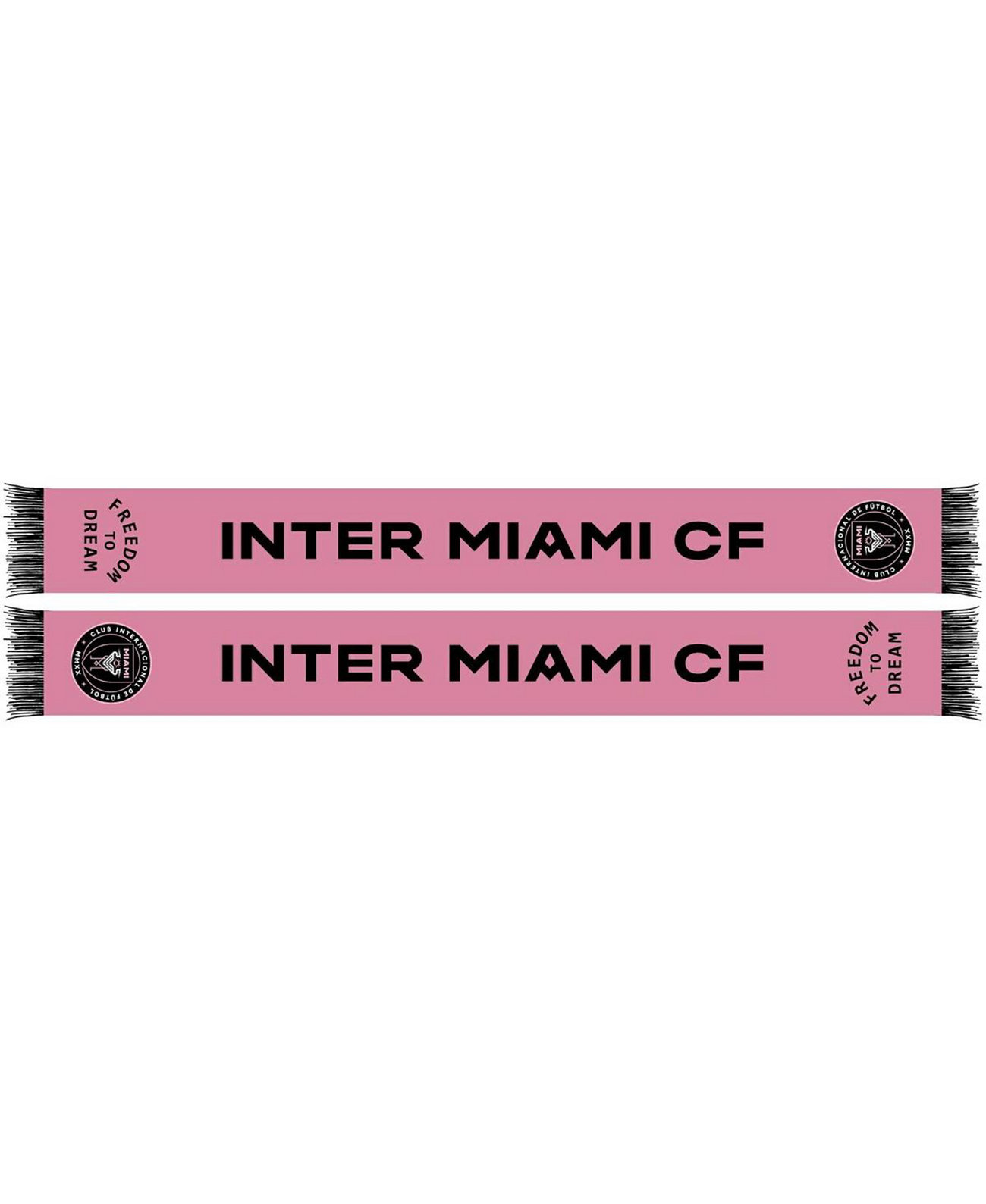 Мужской и женский розовый трикотажный шарф Inter Miami CF с крючками Ruffneck Scarves