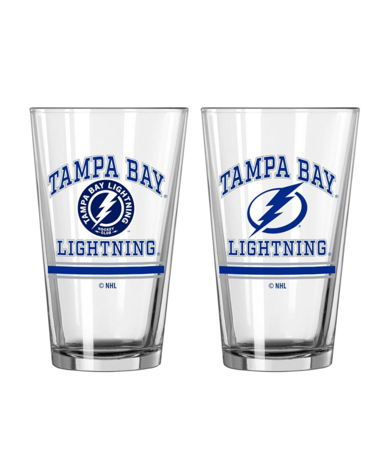 Tampa Bay Lightning, 16 унций, пинта, две упаковки стаканов Logo Brand