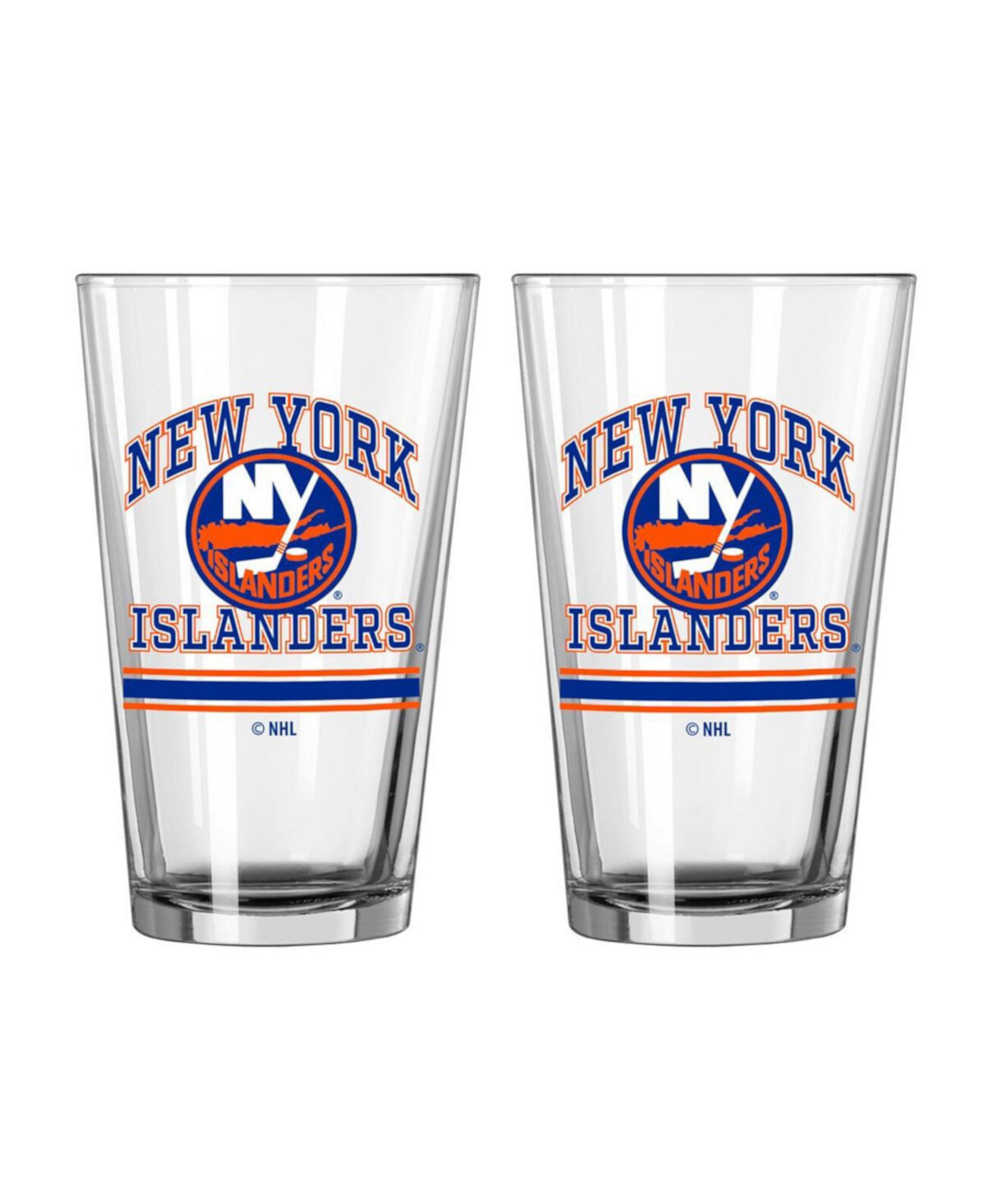 New York Islanders, упаковка из двух стаканов объемом 16 унций, пинта Logo Brand