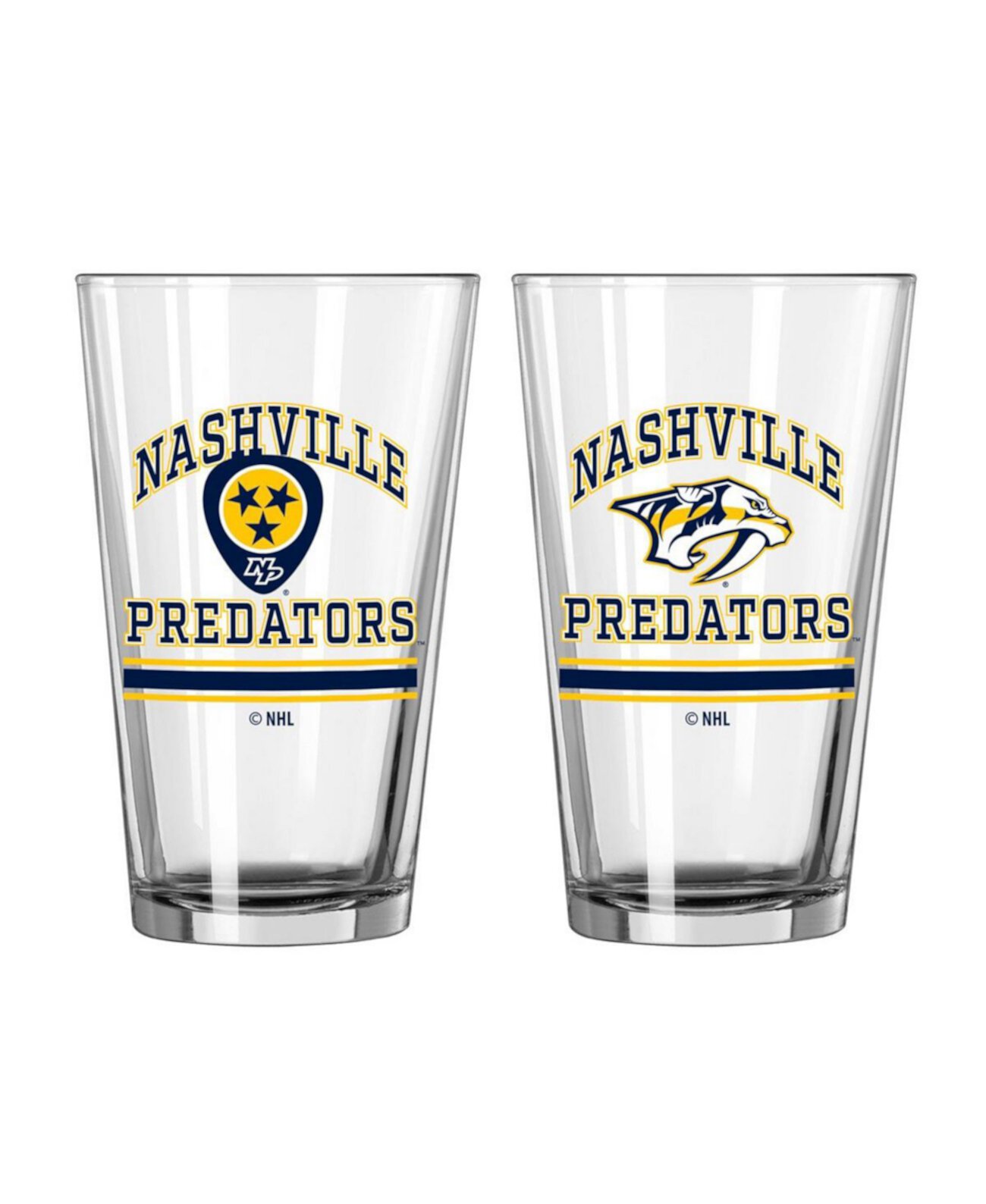 Nashville Predators, стакан, 16 унций, пинта, две упаковки Logo Brand