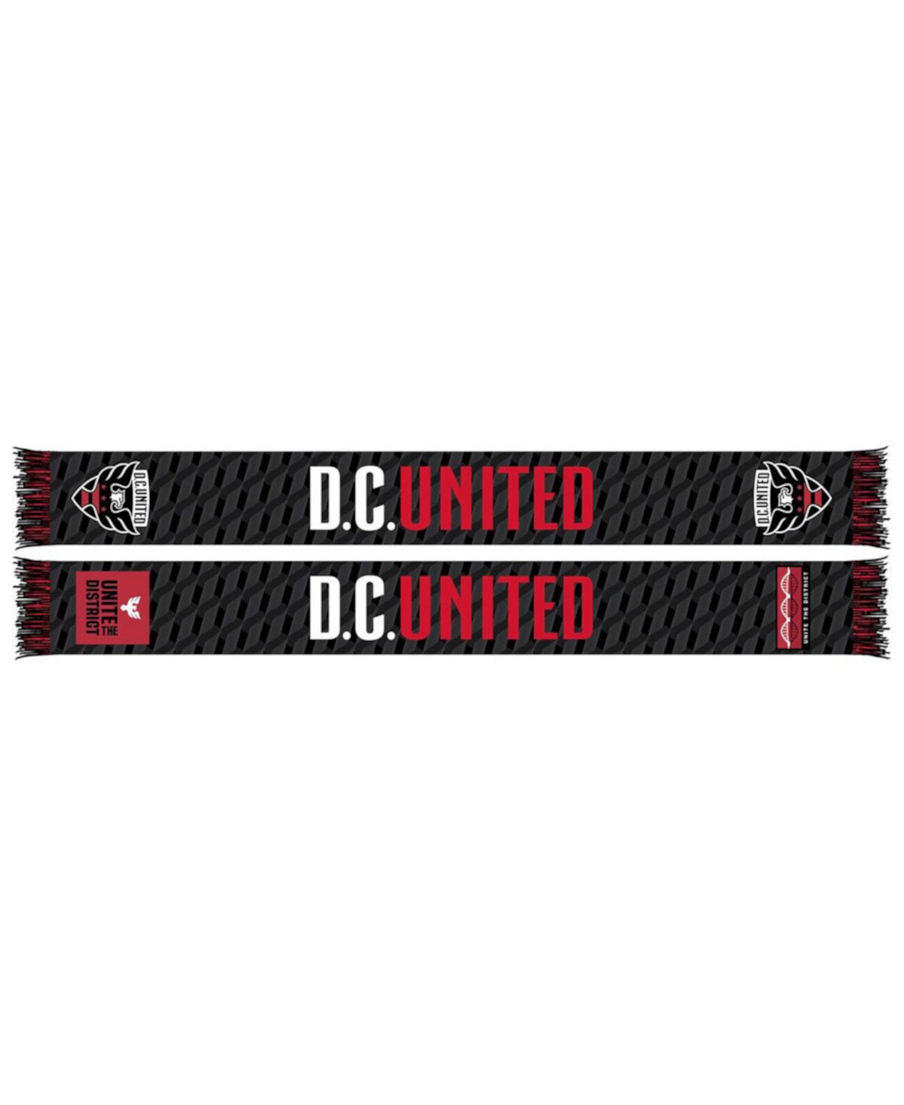 Мужской и женский черный трикотажный шарф DC United 2024 с крючками Ruffneck Scarves