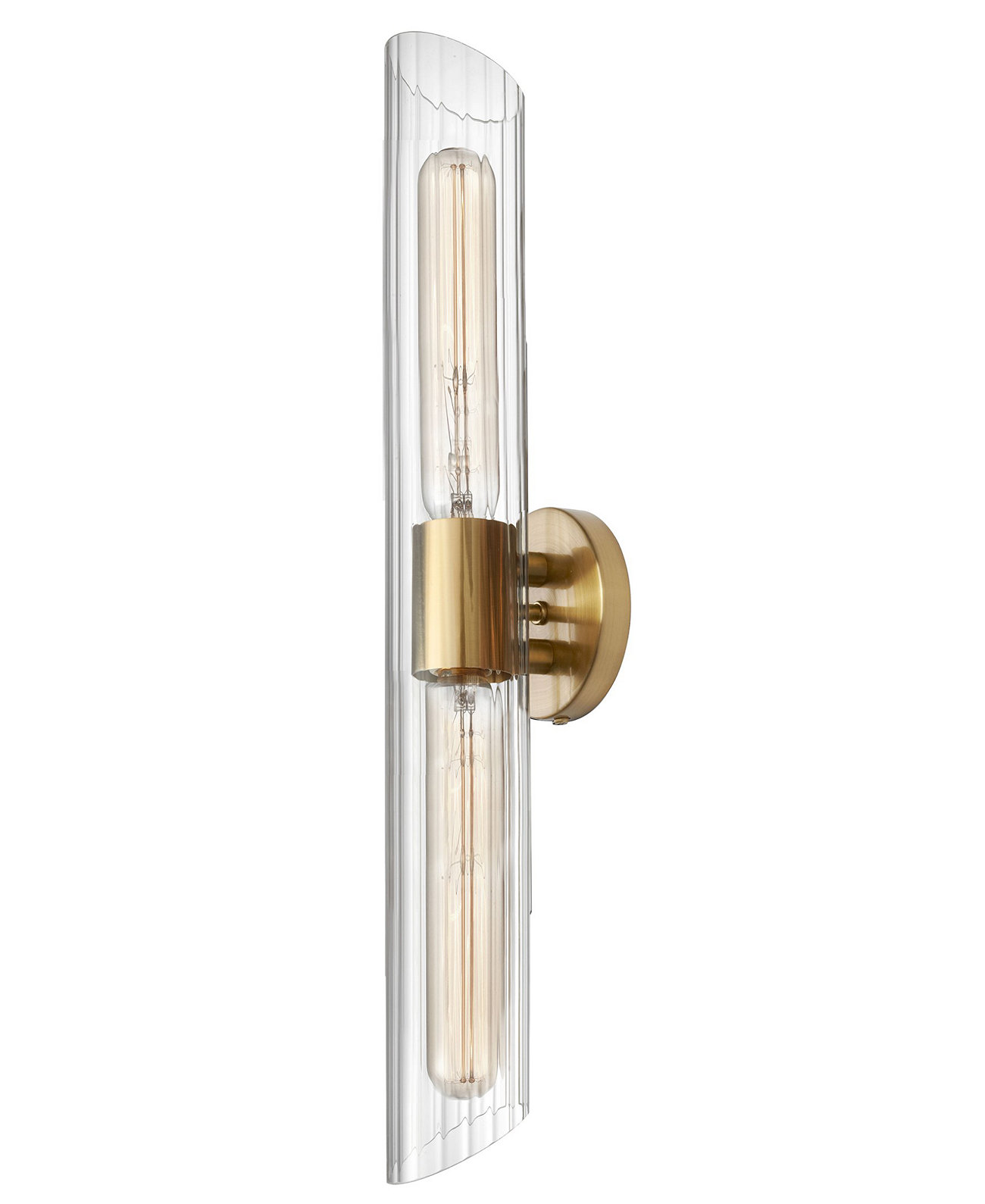 Стеклянный, металлический светильник Samantha 2 Light высотой 4,75 дюйма с рифленым стеклом Dainolite