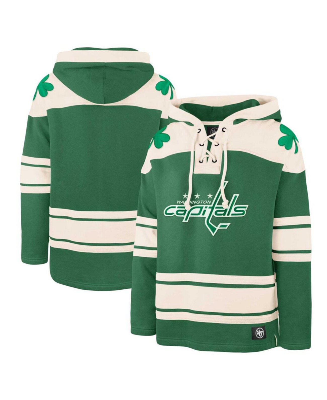 Мужской Пуловер '47 Brand Washington Capitals St. Patrick's Day Superior Lacer '47 Brand