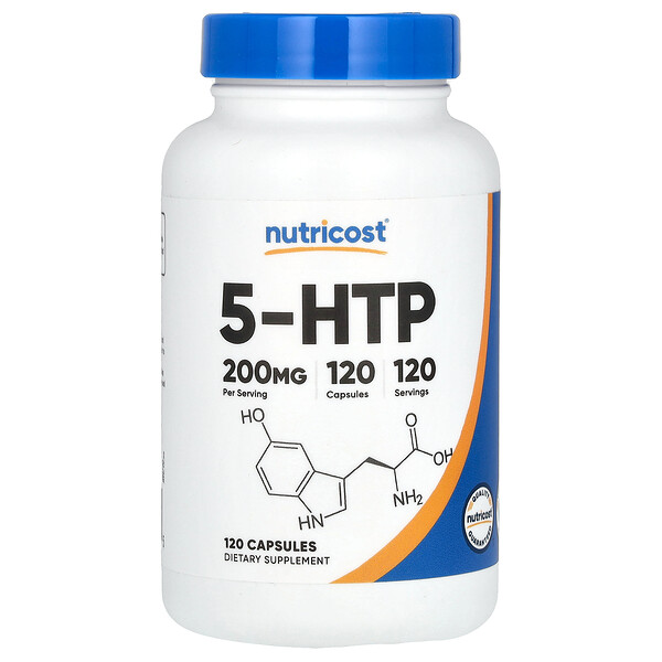 5-HTP, 200 мг, 120 капсул - Nutricost Nutricost