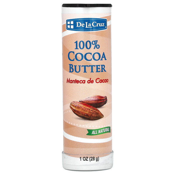 100% палочка с маслом какао, 1 унция (28 г) De La Cruz