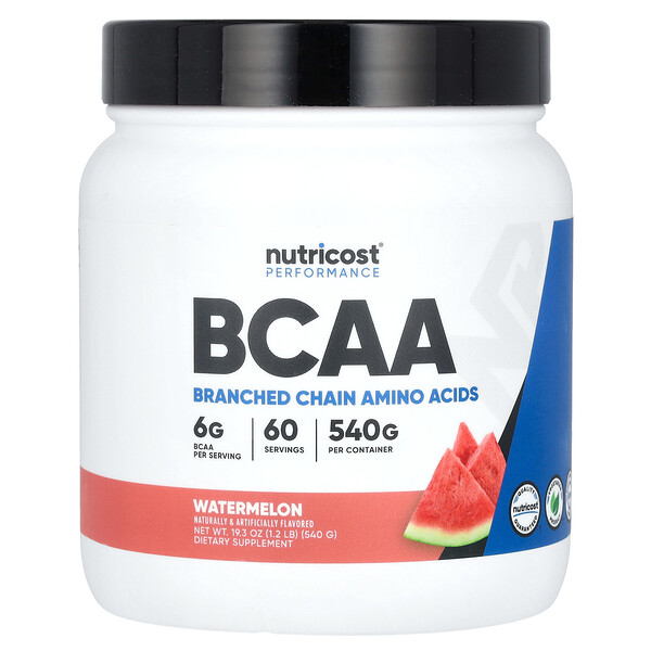 Performance, BCAA, арбуз, 1,2 фунта (540 г) Nutricost
