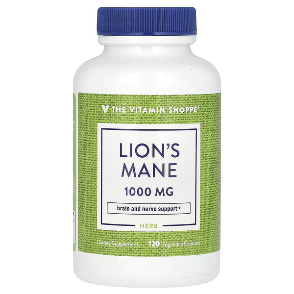 Львиная грива, 1000 мг, 120 растительных капсул (500 мг на капсулу) The Vitamin Shoppe