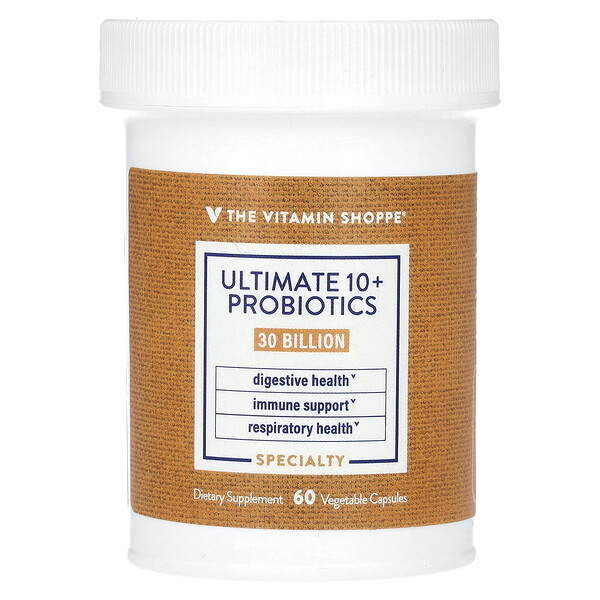 Ultimate 10+ Probiotics, 30 Billion CFU, 60 Vegetable Capsules (Растительные капсулы) The Vitamin Shoppe