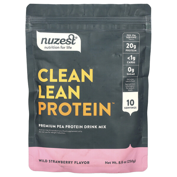 Clean Lean Protein, Дикая клубника, 8,8 унции (250 г) Nuzest