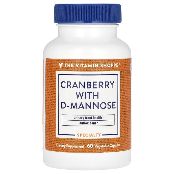 Клюква с D-маннозой, 60 растительных капсул The Vitamin Shoppe