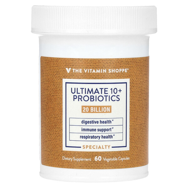 Ultimate 10+ Probiotics, 20 Billion CFU, 60 Vegetable Capsules (Растительные капсулы) The Vitamin Shoppe