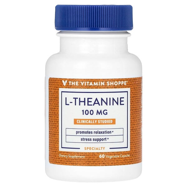 L-Theanine, 100 mg, 60 Vegetable Capsules (Растительные капсулы) The Vitamin Shoppe