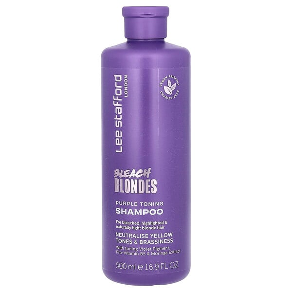 Bleach Blondes, Фиолетовый тонирующий шампунь, для обесцвеченных, мелированных и естественно светлых волос, 16,9 жидких унций (500 мл) Lee Stafford