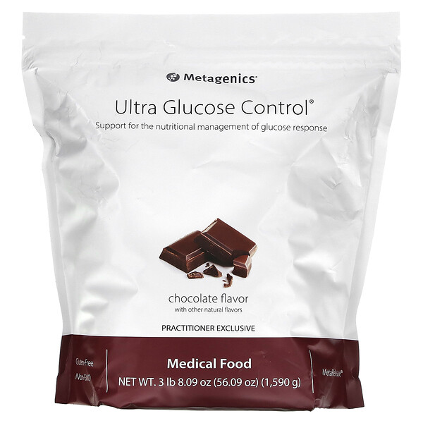 Ultra Glucose Control, Медицинское питание, шоколад, 3 фунта (8,09 унции) Metagenics