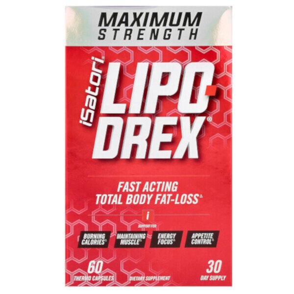 Lipo-Drex, Максимальная сила, 60 термокапсул Isatori