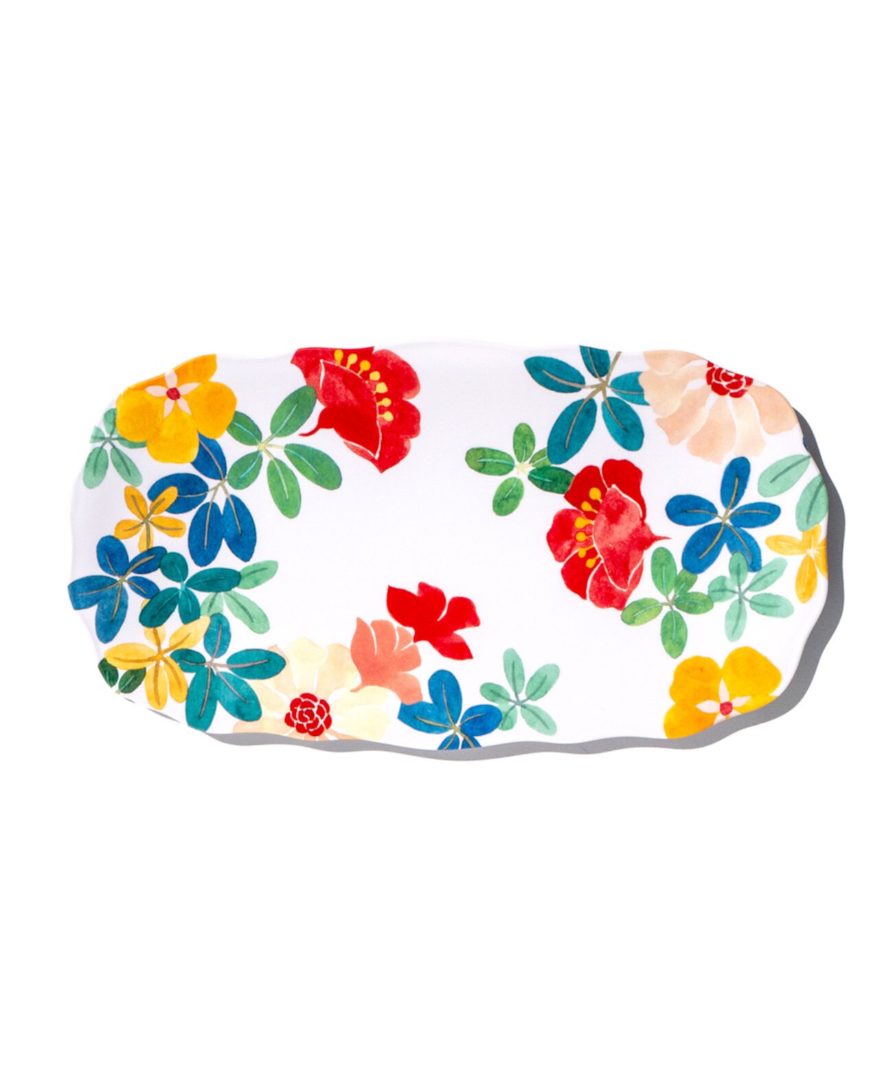 Audrey Floral Long Platter, 14.3" TarHong