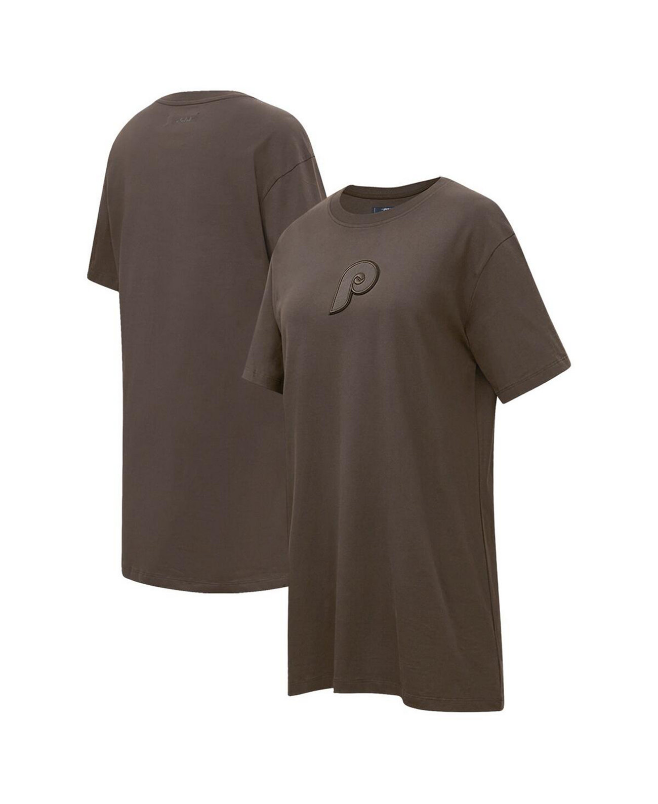 Женское коричневое платье-футболка нейтрального цвета Philadelphia Phillies Pro Standard