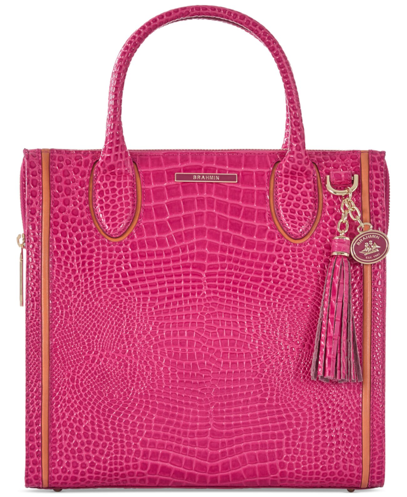 Розовая маленькая кожаная сумка Caroline Paradise Darlington Brahmin