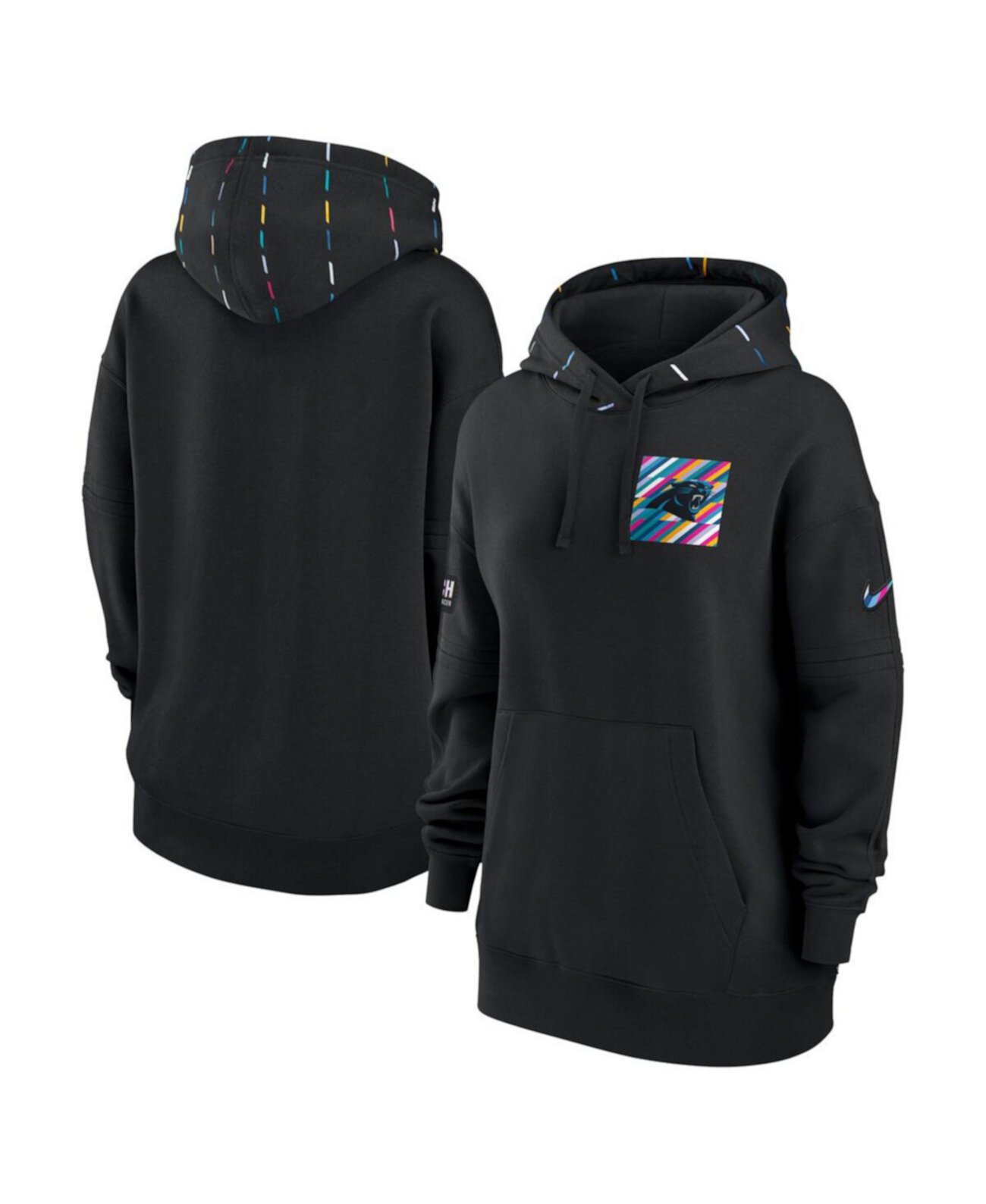 Женский пуловер с капюшоном Black Carolina Panthers 2023 NFL Crucial Catch Club Nike