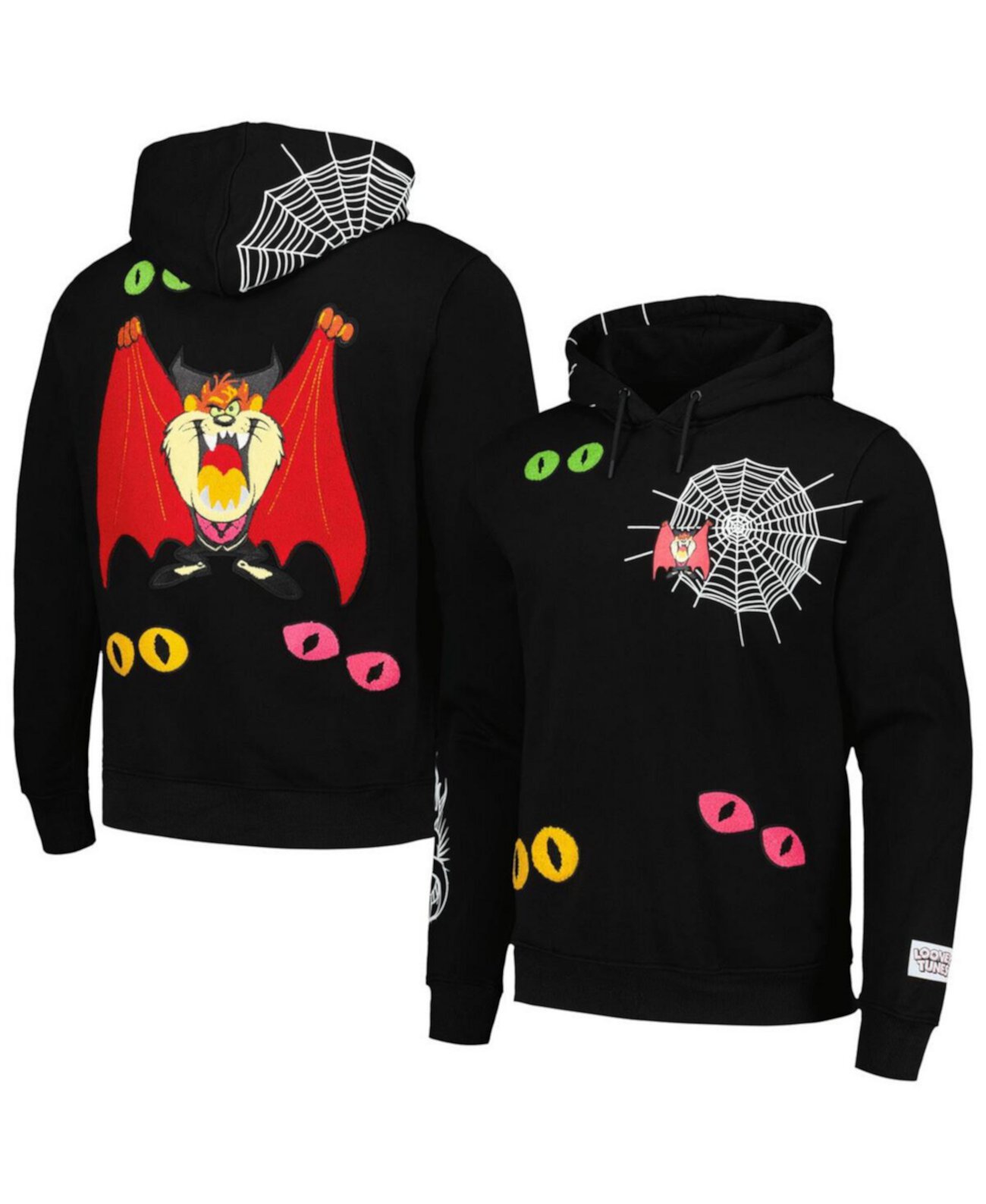 Мужской и женский черный пуловер с капюшоном Looney Tunes Taz Dracula Horror Freeze Max