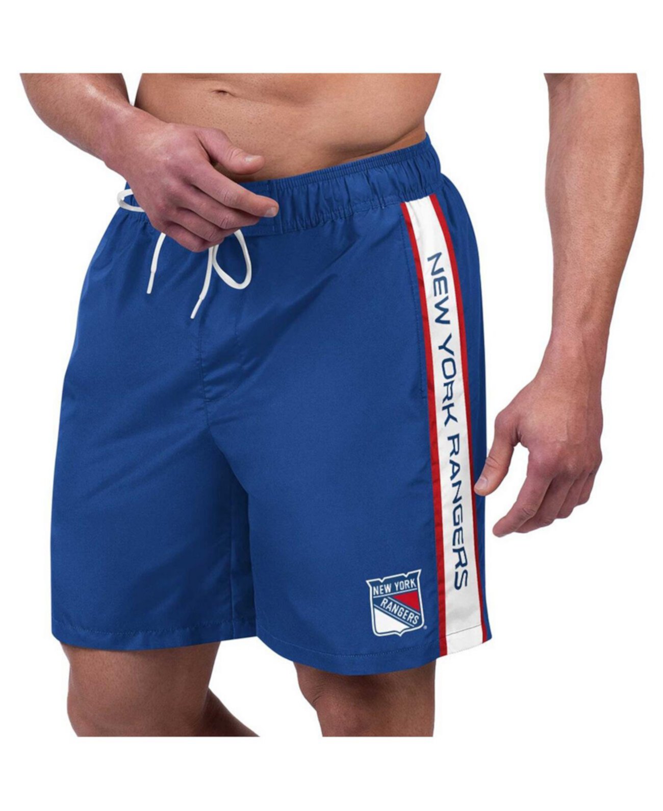 Мужские синие обтекаемые плавки для волейбола New York Rangers G-III Sports