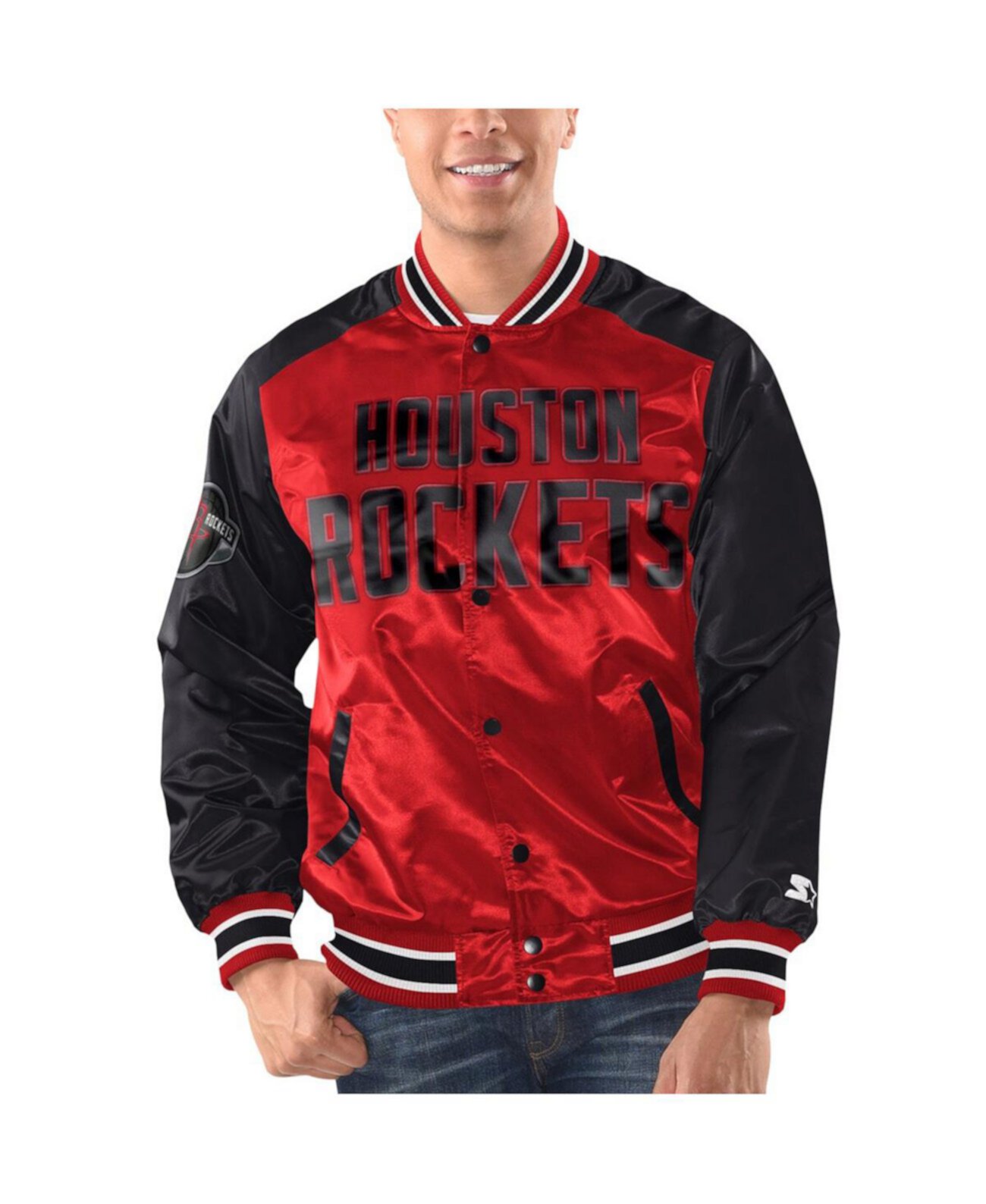 Мужская Куртка Starter Houston Rockets Renegade Satin Full-Snap Varsity Starter