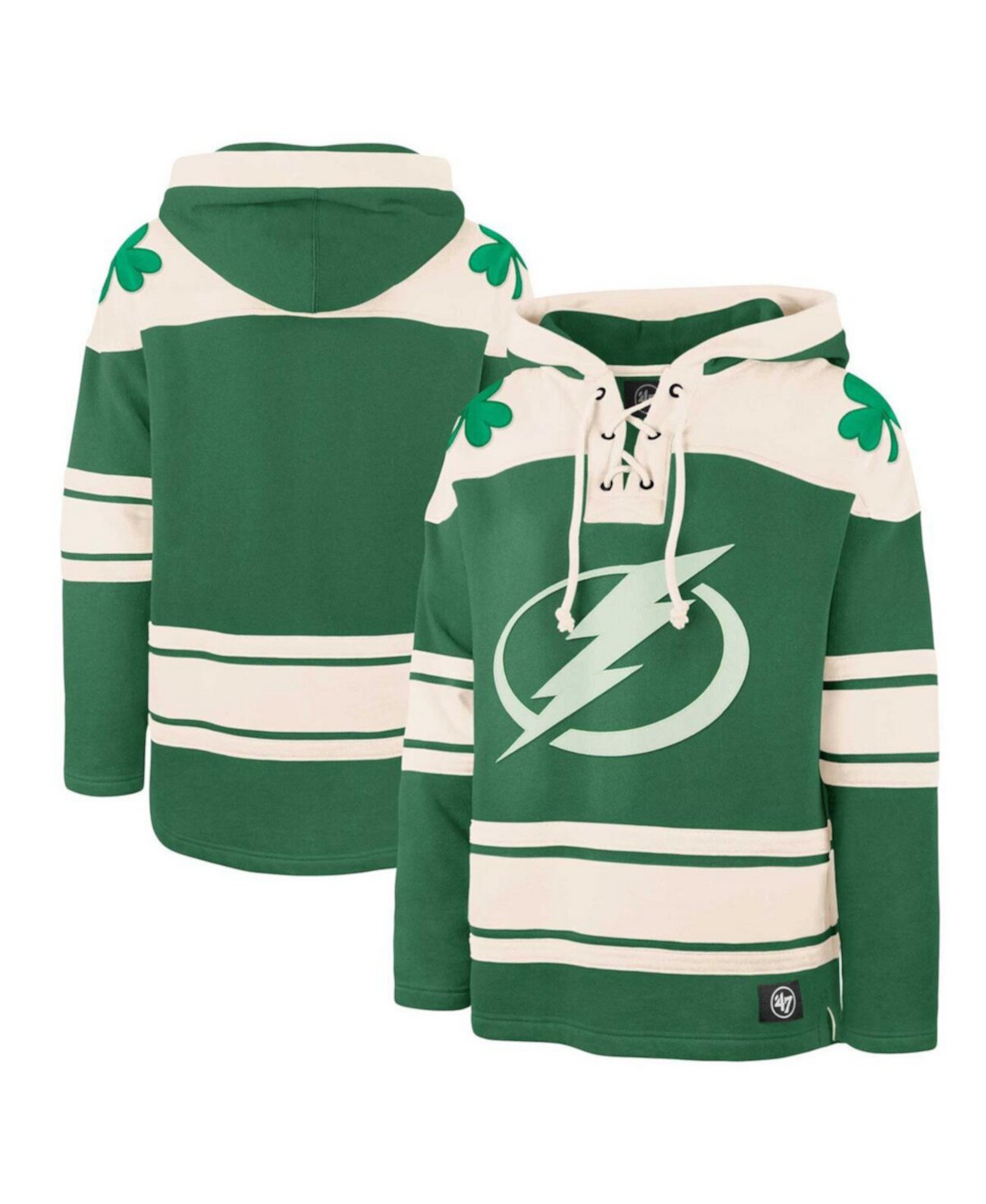 Мужской Пуловер '47 Brand Tampa Bay Lightning St. Patrick's Day Superior Lacer '47 Brand