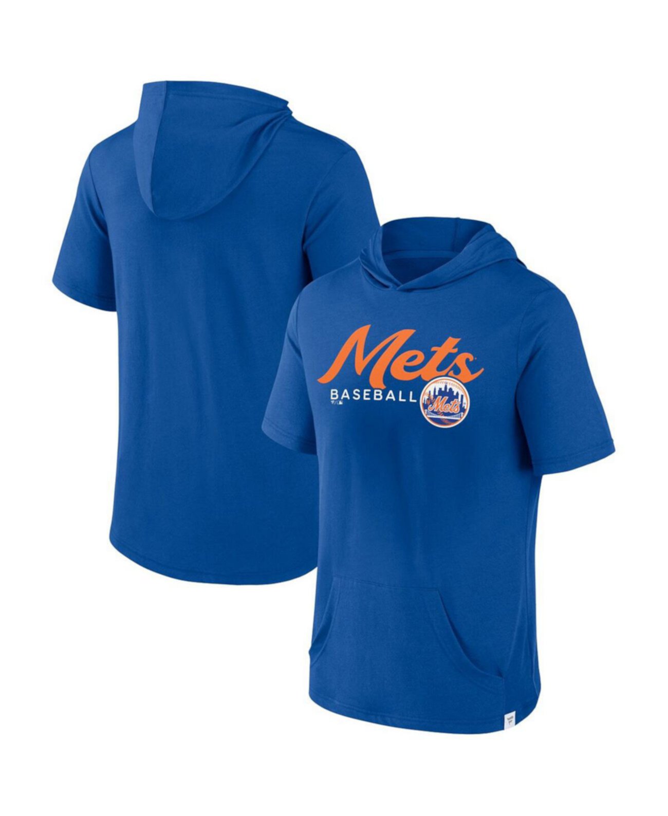 Мужской пуловер с капюшоном с короткими рукавами Royal New York Mets Offensive Strategy Fanatics