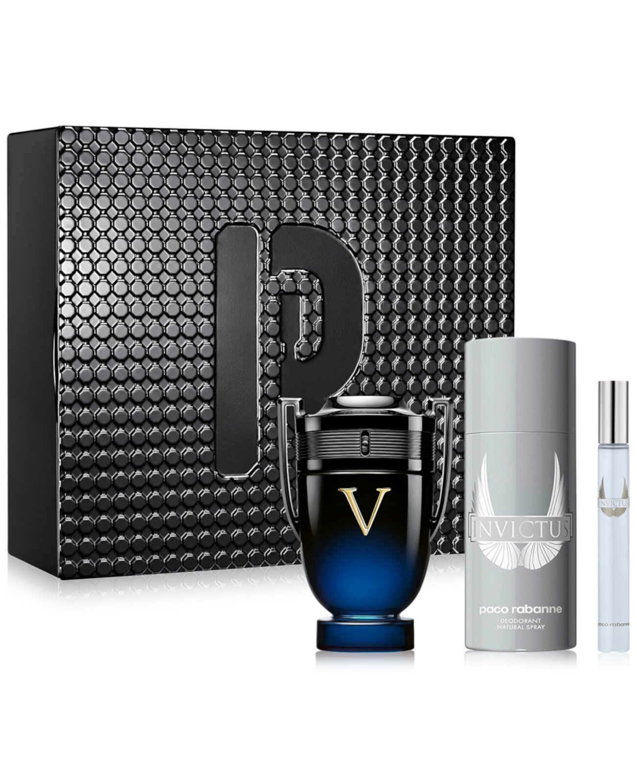 Men's 3-Pc. Invictus Victory Elixir Parfum Gift Set Rabanne