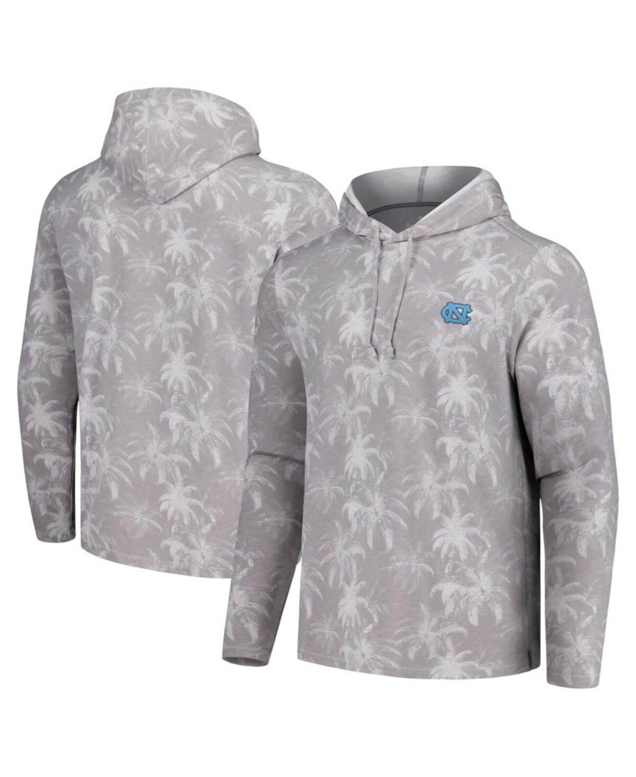 Мужское серое худи с длинными рукавами North Carolina Tar Heels Palm Frenzy от Tommy Bahama Tommy Bahama