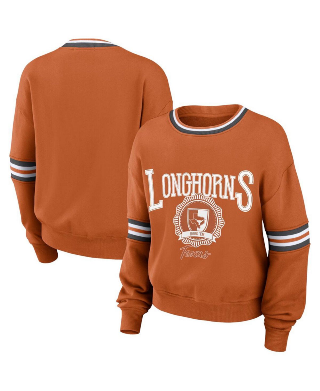 Женский оранжевый рваный пуловер в винтажном стиле Texas Longhorns WEAR by Erin Andrews