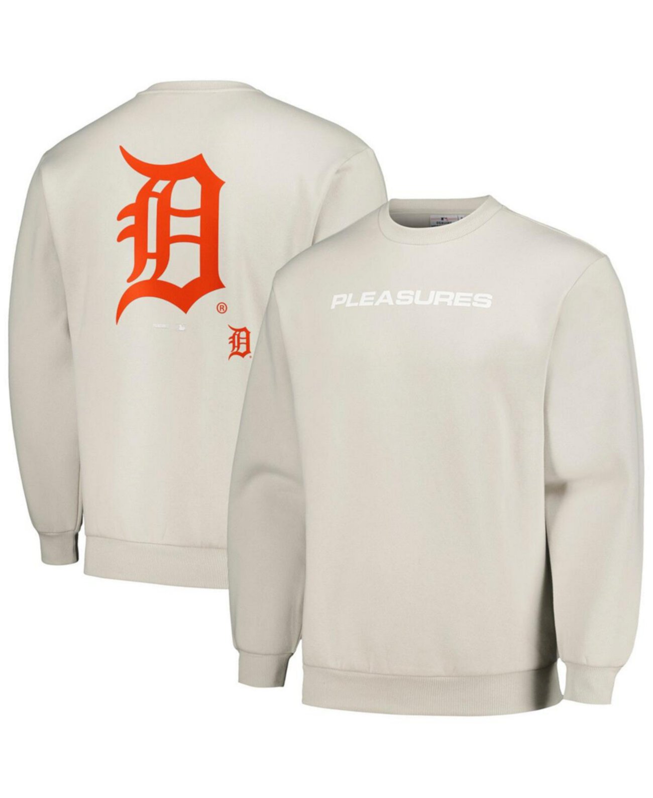 Серое худи для мужчин Detroit Tigers Ballpark с графикой 90-х, PLEASURES PLEASURES