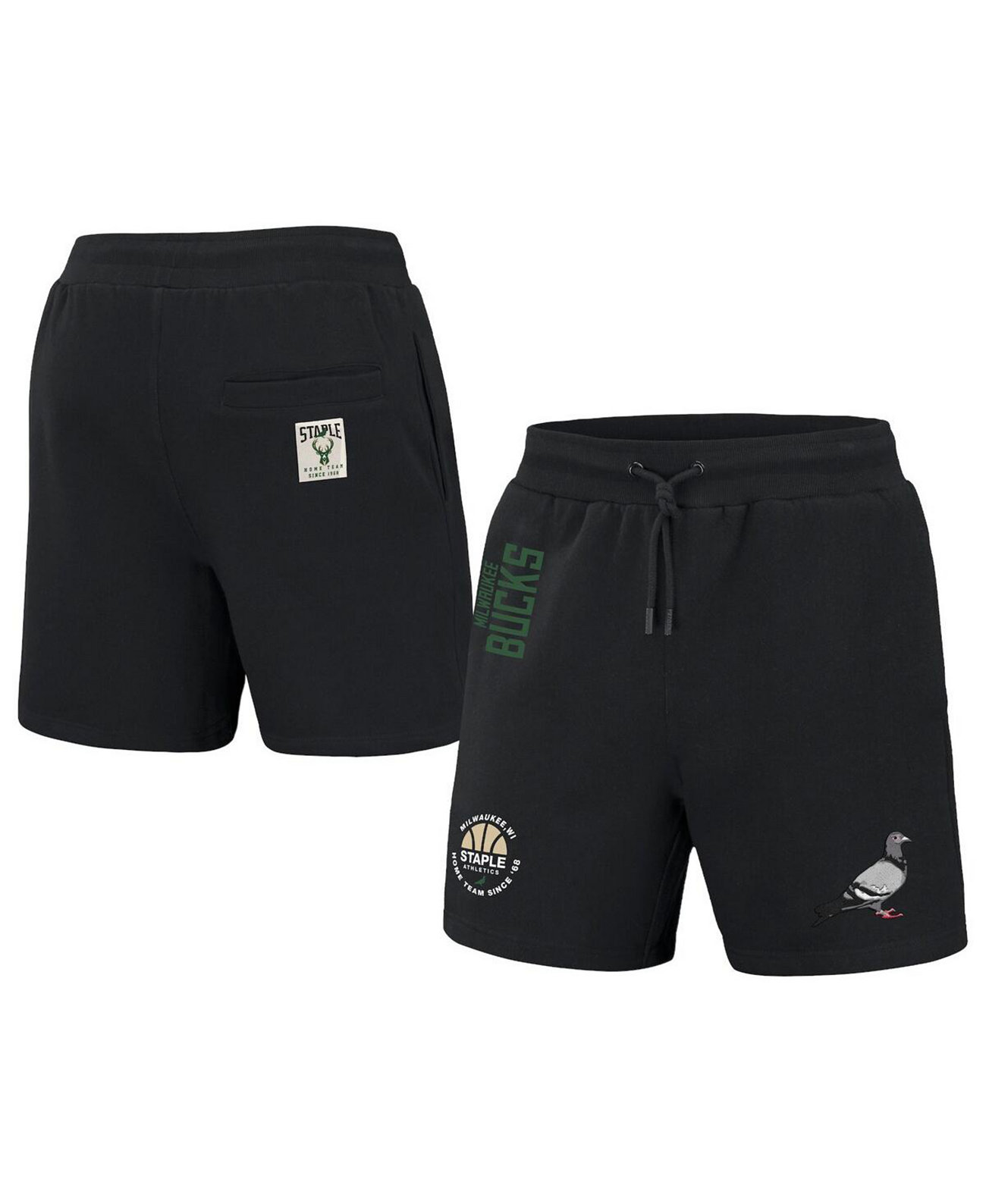 Мужские шорты NBA x Black Milwaukee Bucks Home Team Staple