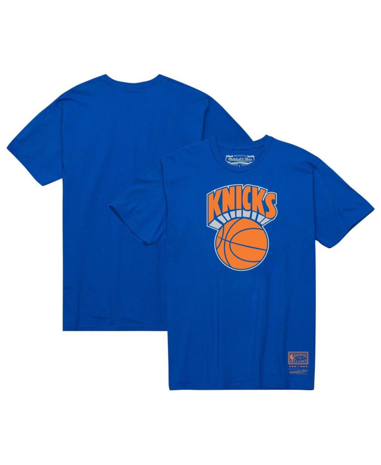 Мужская футболка Royal Distressed New York Knicks Big and Tall Hardwood Classics в винтажном стиле с логотипом Mitchell & Ness