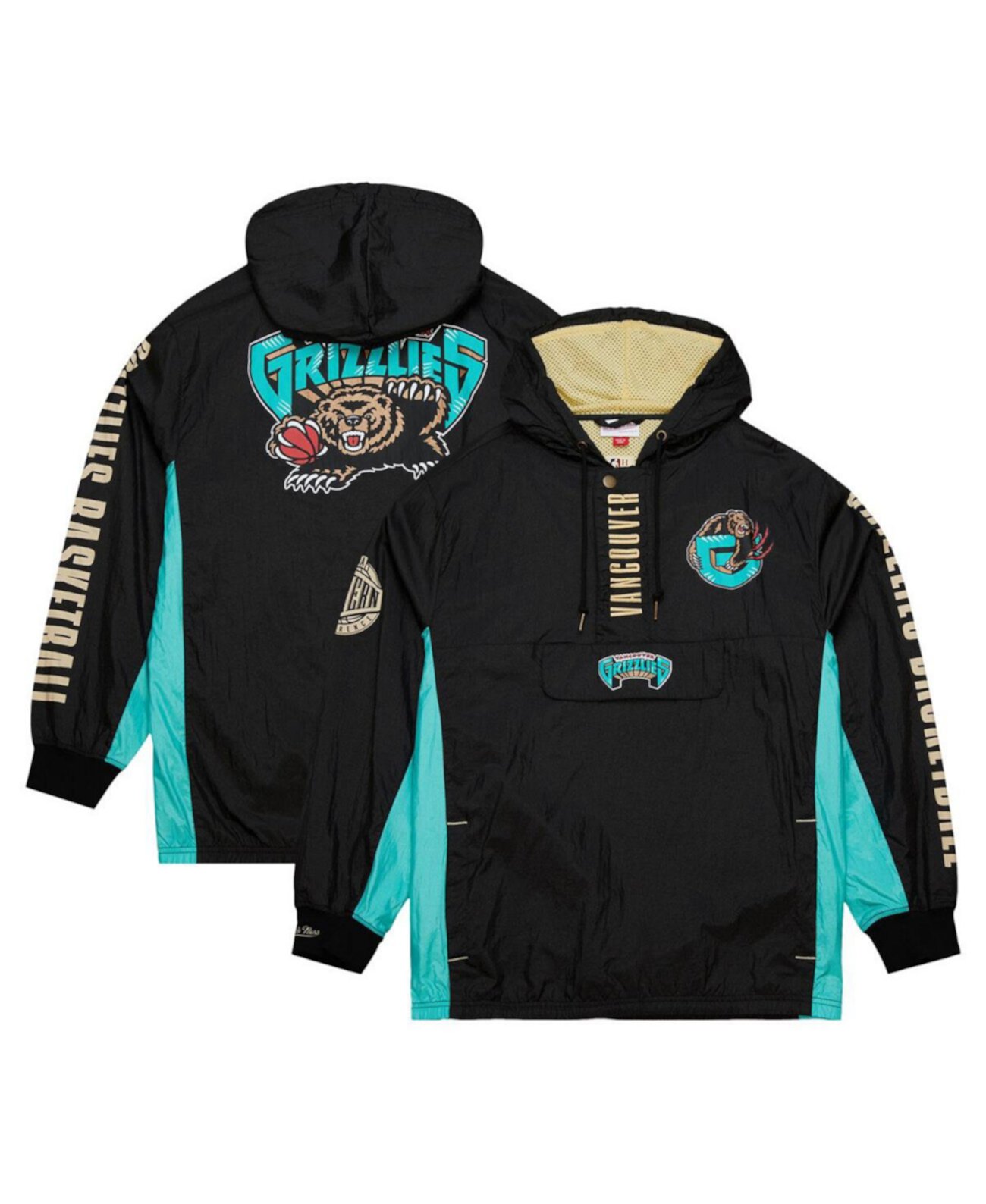 Мужская Повседневная куртка Mitchell & Ness Vancouver Grizzlies Hardwood Classics Team OG 2.0 с винтажным логотипом Mitchell & Ness