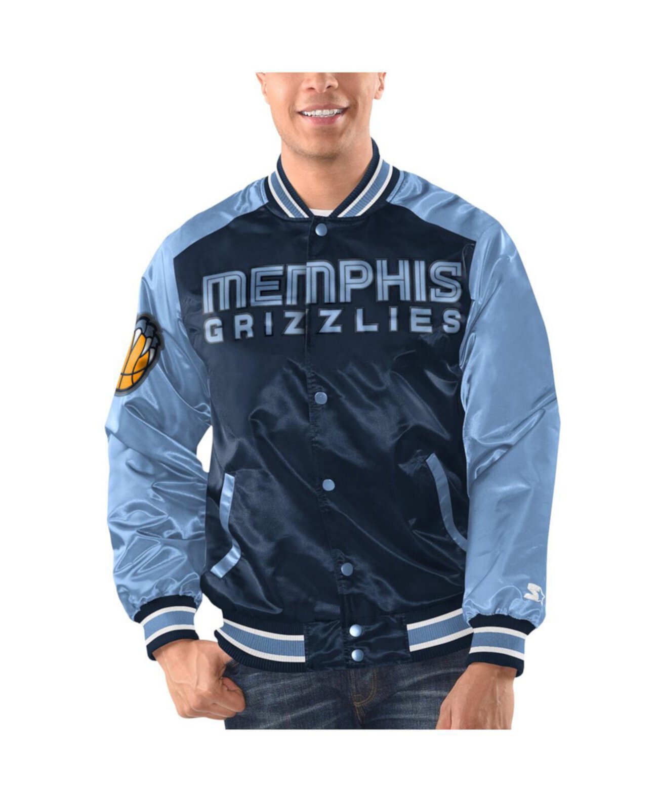 Мужская Куртка Starter Renegade Satin Full-Snap Varsity Memphis Grizzlies Starter