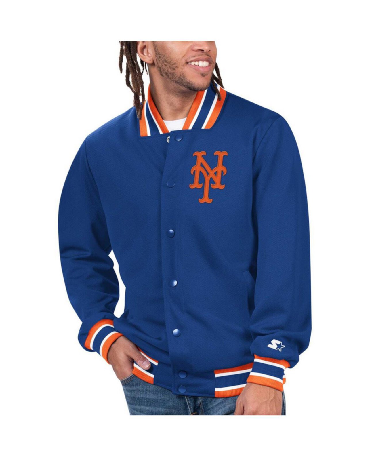 Мужская Куртка Starter Secret Weapon Satin Full-Snap New York Mets Starter