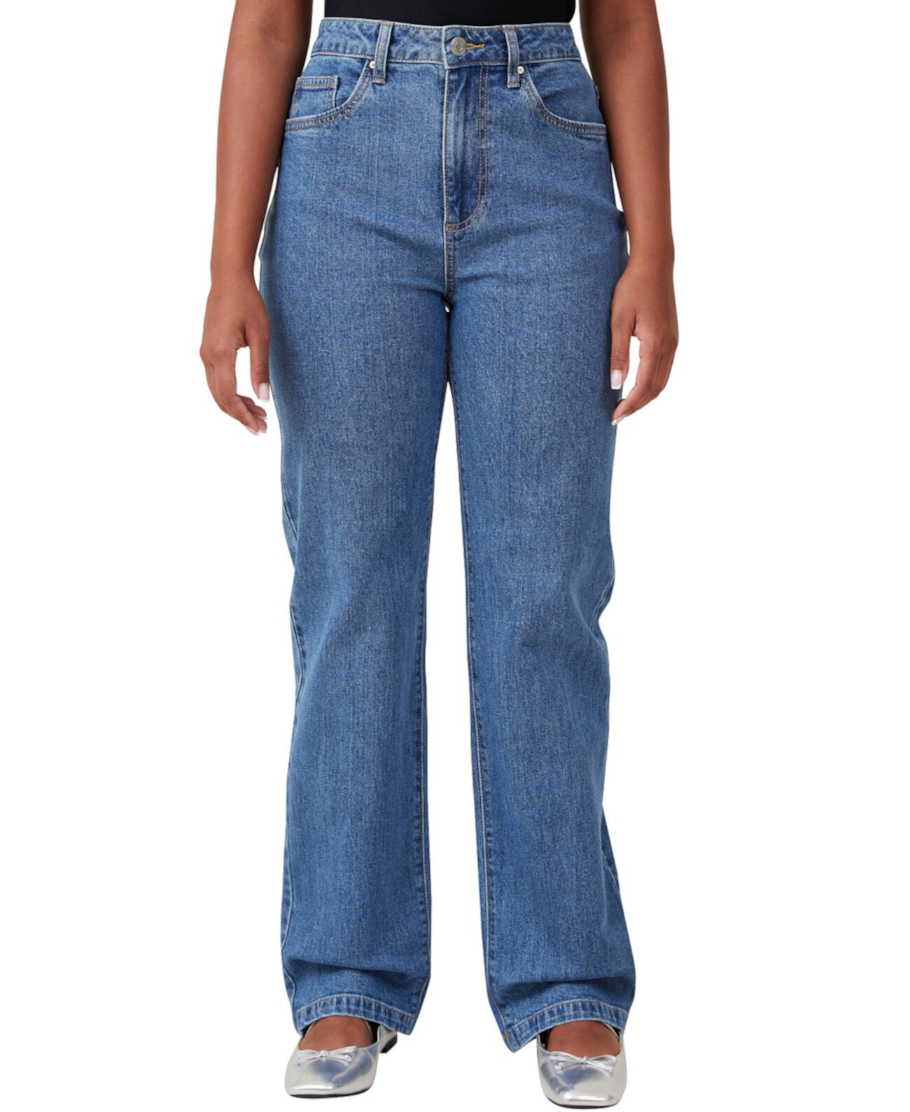 Женские прямые джинсы стрейч с пышными формами COTTON ON