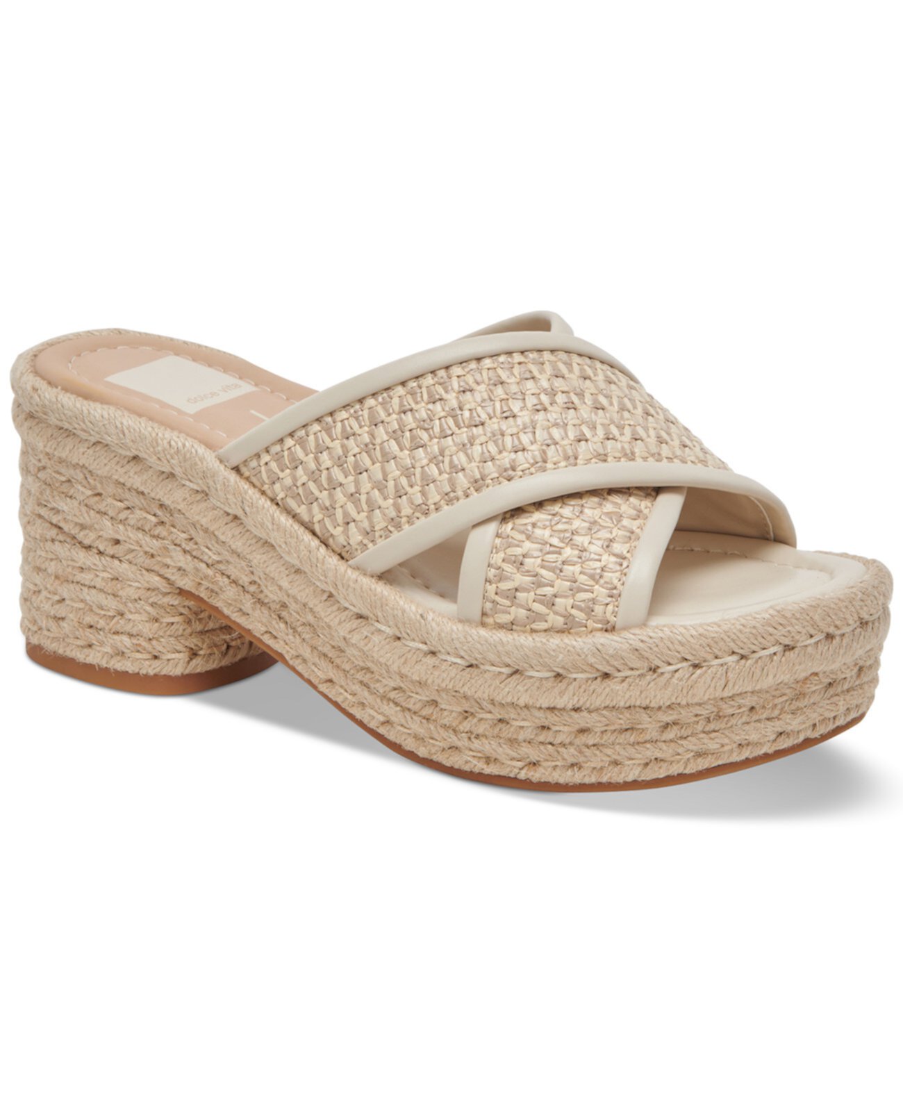 Women's Eldora Crisscross Raffia Espadrille Platform Slide Sandals Dolce Vita