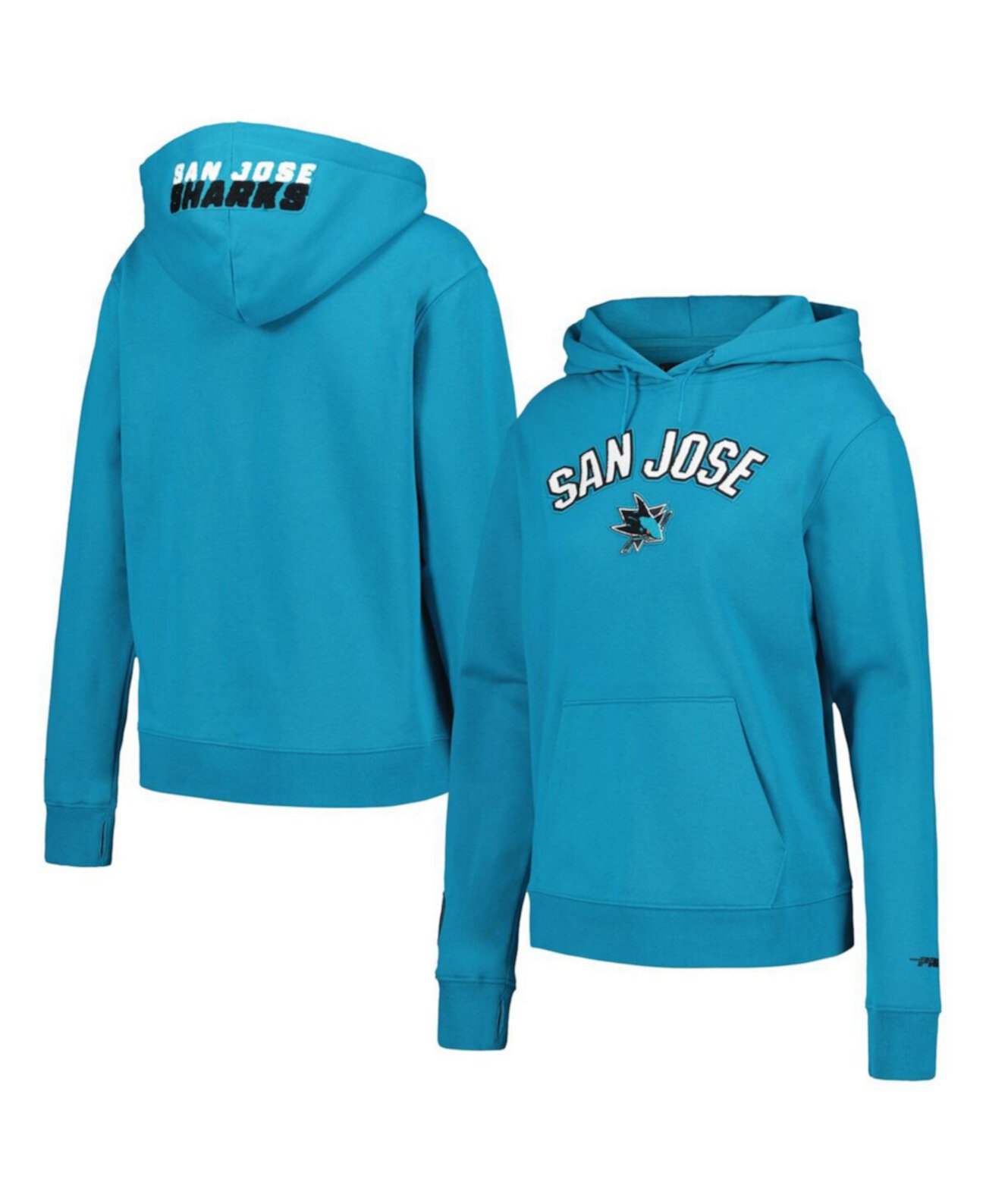 Женское бирюзовое худи San Jose Sharks Classic Chenille с капюшоном и длинными рукавами Pro Standard