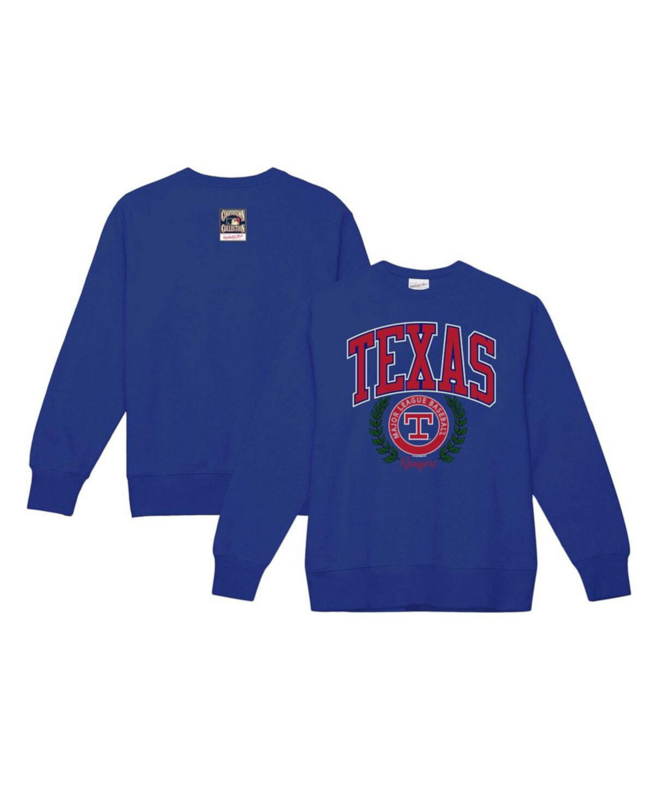 Женский пуловер с логотипом Royal Texas Rangers Cooperstown Collection Mitchell & Ness