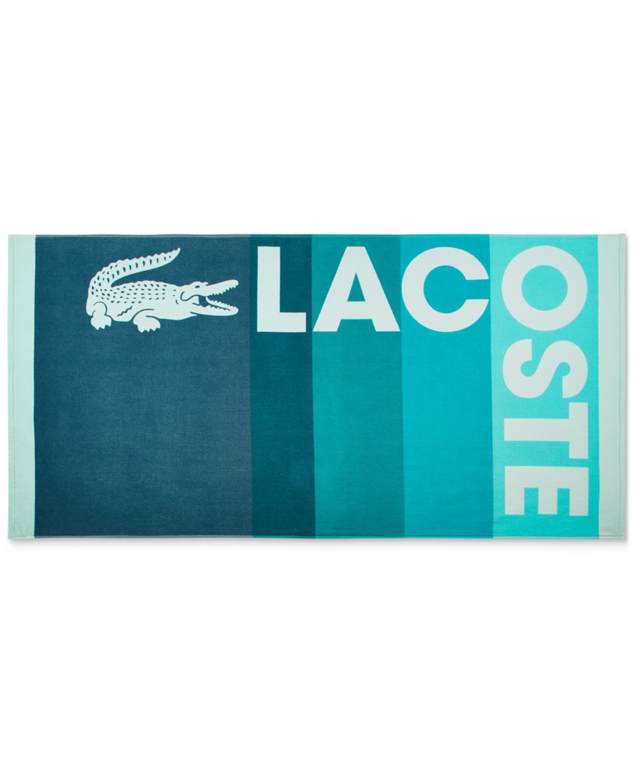 Хлопковое пляжное полотенце с логотипом Ombre Blocks Lacoste